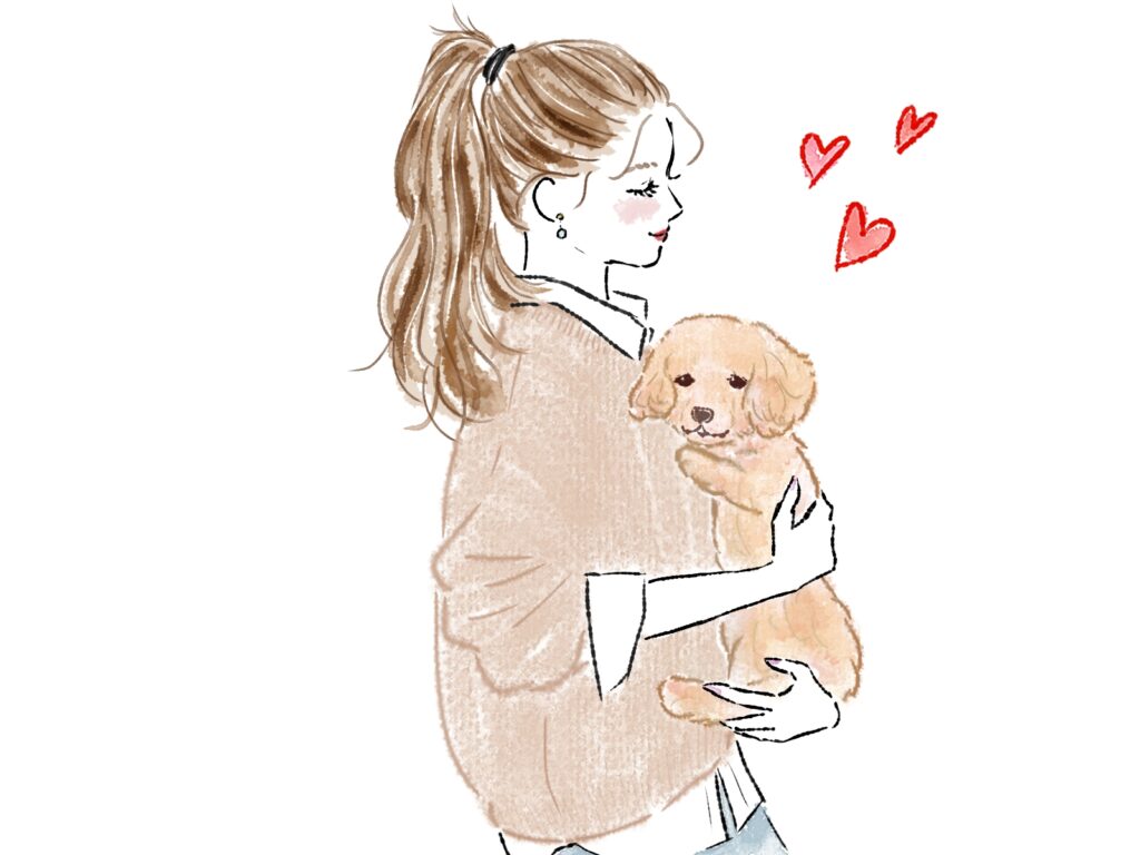 犬 抱っこ 人